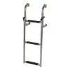 Oceansouth Short Base Stainless Steel 3-Step Ladder