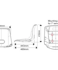 Oceansouth Upholstered C-Seat Grey/White